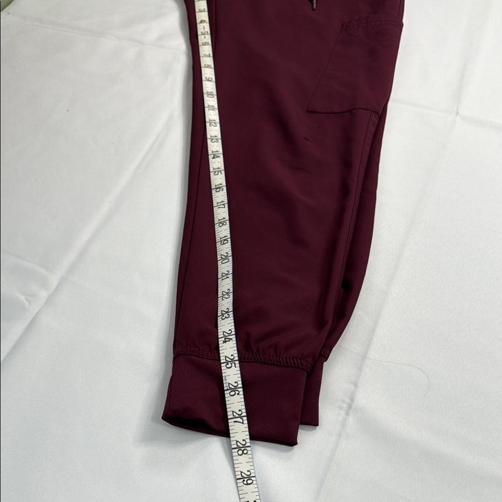 Red Tapered Joggers with Adjustable Waist - Picture 7 of 8